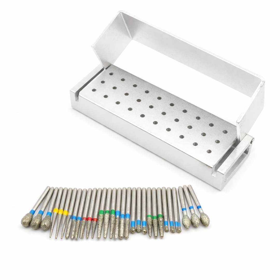 高速度タービン用30本のフレーズを収納可能な自己滅菌可能なアルミニウム製フレーズケース