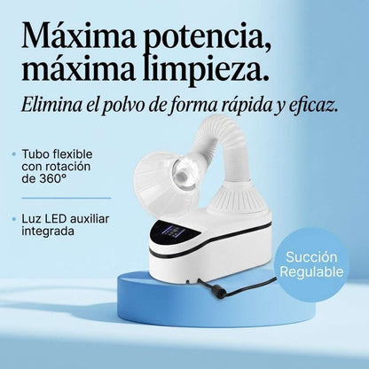 230Wの超強力ターボ掃除機、吸引力35,000回転/分、LEDライト付き