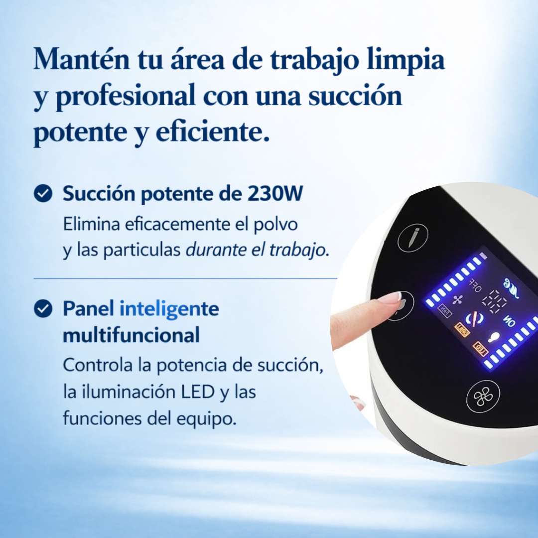 230Wの超強力ターボ掃除機、吸引力35,000回転/分、LEDライト付き