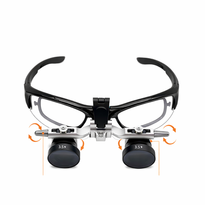 インターピュピラ調整付き拡大鏡T1とヘッドライト