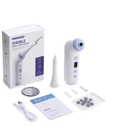 電動可視扁桃石除去器 扁桃石除去キット バキューム付き 洗浄シリンジ 即時吸引扁桃石除去