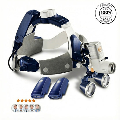 2.5倍または 3.5倍に調整可能な レンズと 80,000 ルーメンのライト付きV1 Pro MAX 拡大鏡