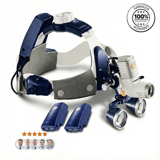 2.5倍または 3.5倍に調整可能な レンズと 80,000 ルーメンのライト付きV1 Pro MAX 拡大鏡