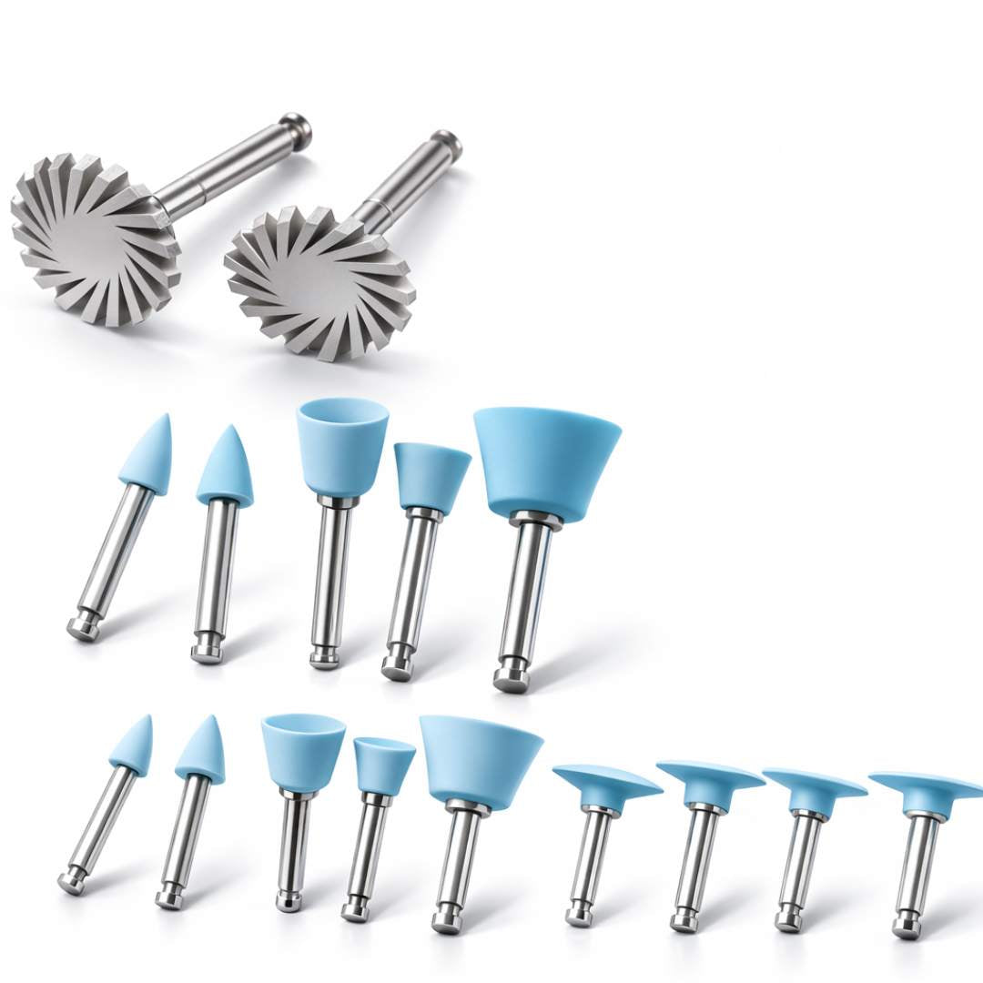 樹脂と磁器用研磨キット – 14点セット（RA 2.35 mm ユニバーサル）低速用