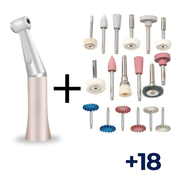 低速コントラアングル + 18本セット研磨用アクセサリー