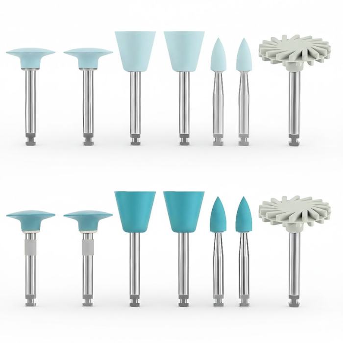 樹脂と磁器用研磨キット – 14点セット（RA 2.35 mm ユニバーサル）低速用