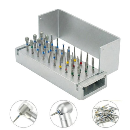 高速度タービン用30本のフレーズを収納可能な自己滅菌可能なアルミニウム製フレーズケース