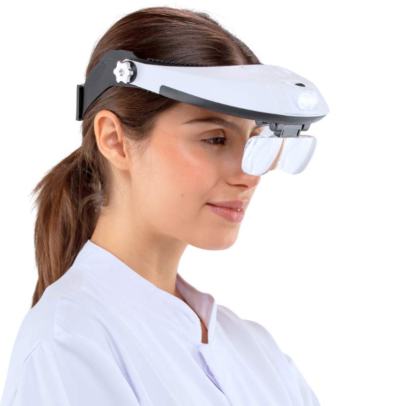 5つの異なる倍率と2つの調整可能なLEDを備えたルーペZ1